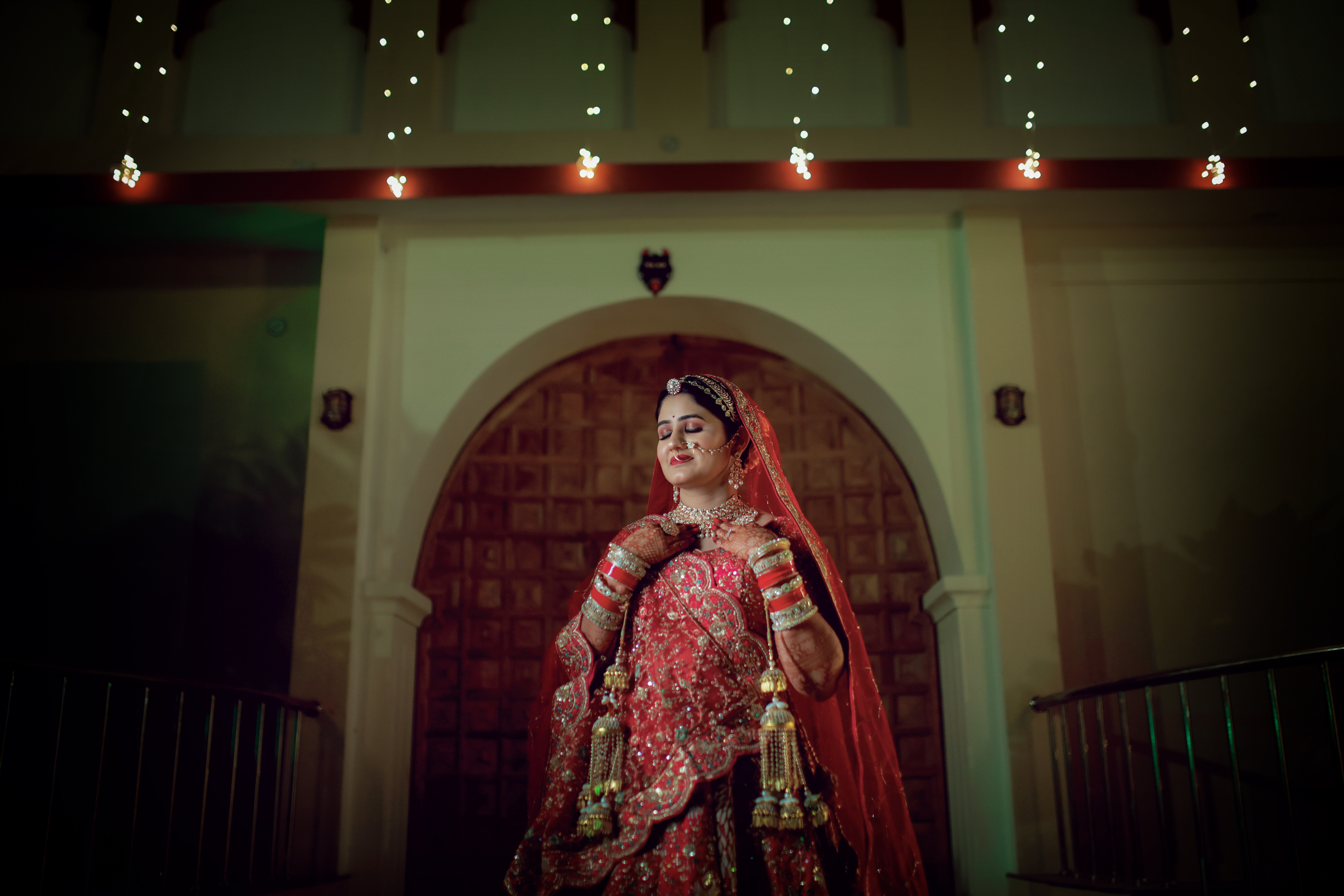 Bride and groom celebration