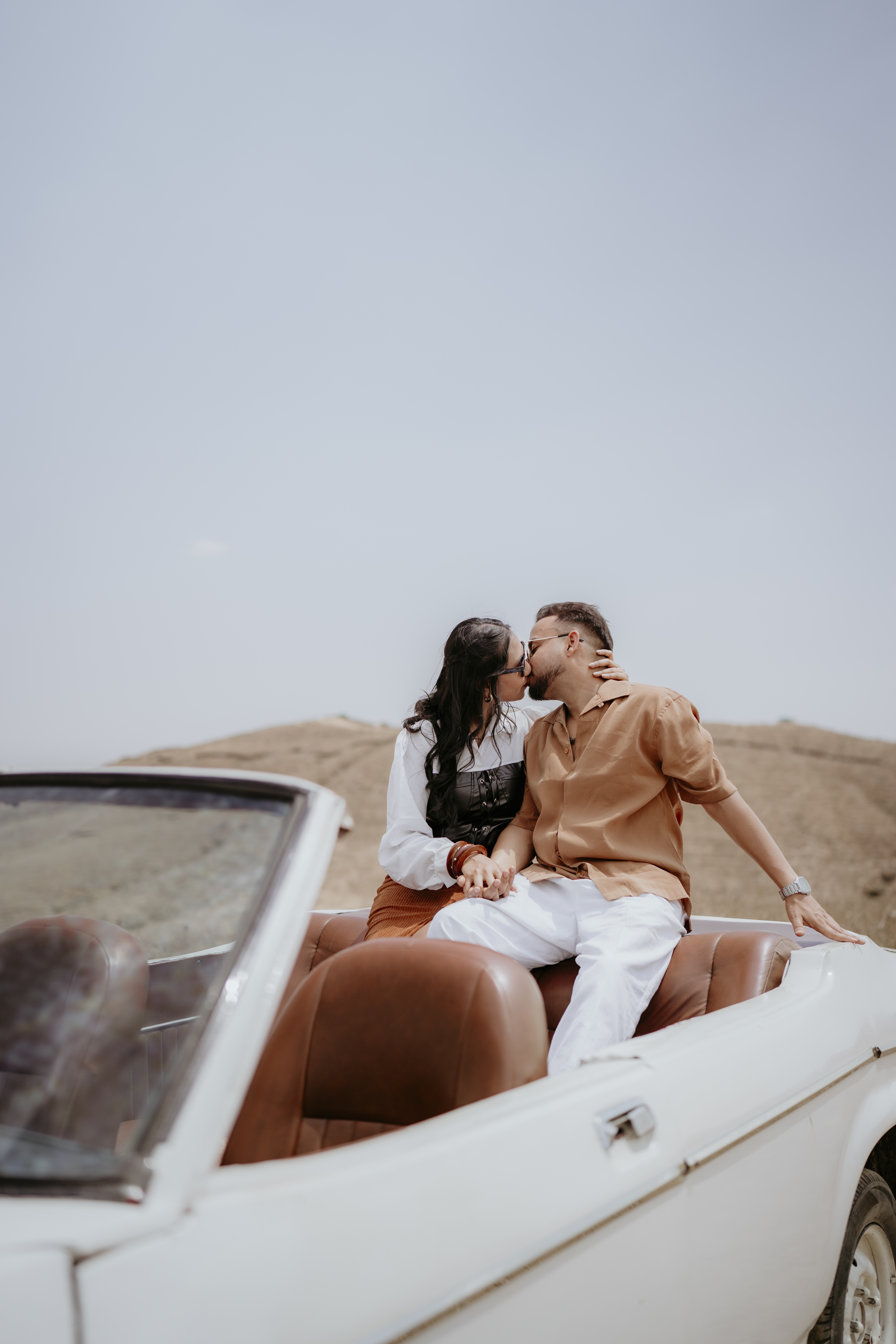Couple in golden field